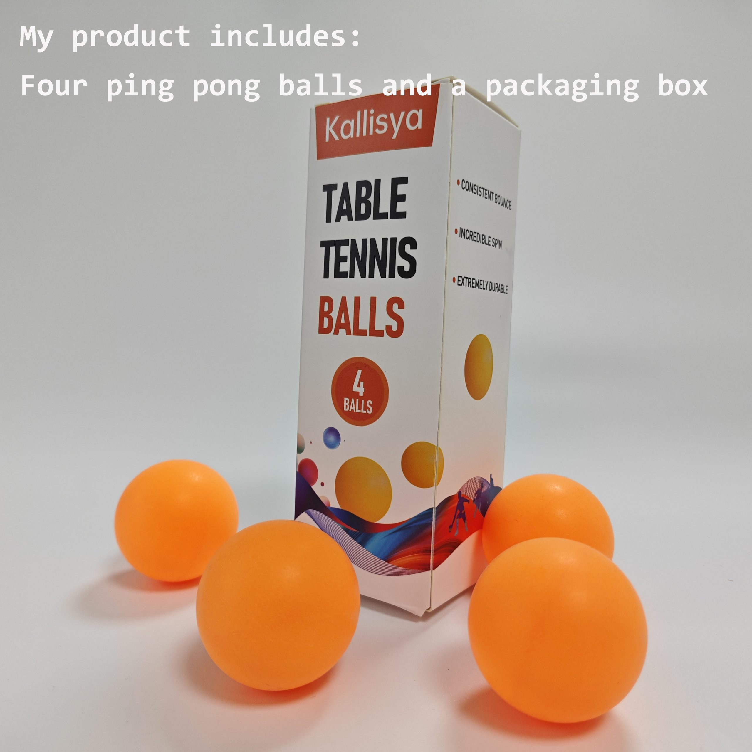 kallisya Table-tennis balls - High-Performance Professional Quality | Ultimate Durability for Indoor & Outdoor Ping Pong Tables - Image 4